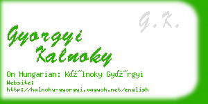 gyorgyi kalnoky business card